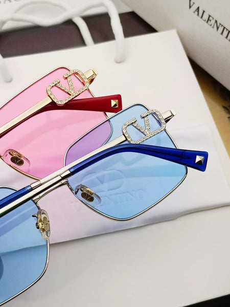 Luxury Golden Square Exquisite Metal Eyeglasses