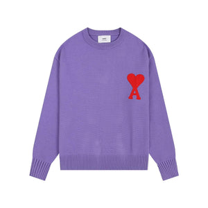 Luxury Crew Neck Knit Sweater Beige