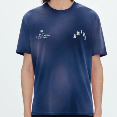 Luxury Vintage Collegiate Logo-Print Drop Shoulder T-shirt