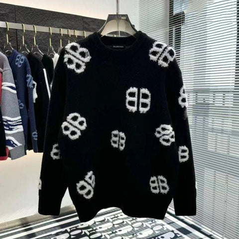Premium Embroidered Logo Crew-Neck  Pullover