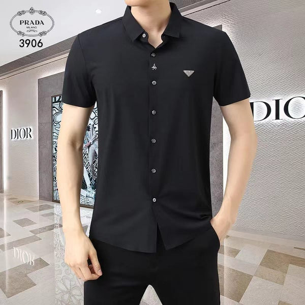 Classic Black Half-Sleeve Formal Shirt  Timeless Elegance