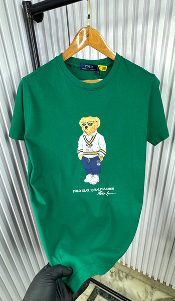 Premium Round Neck Bear Printed Tees