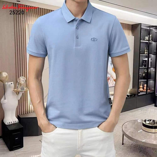 Classic Polo T-Shirt with Embroidered Chest Logo