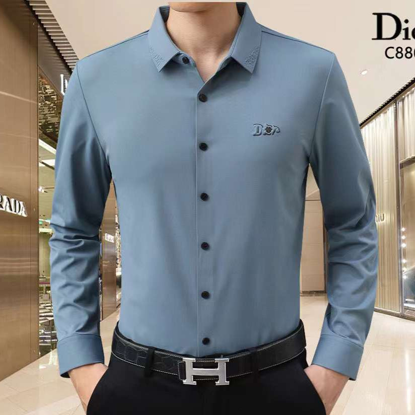 Imported   Embroidery  Logo  Formal  Shirt