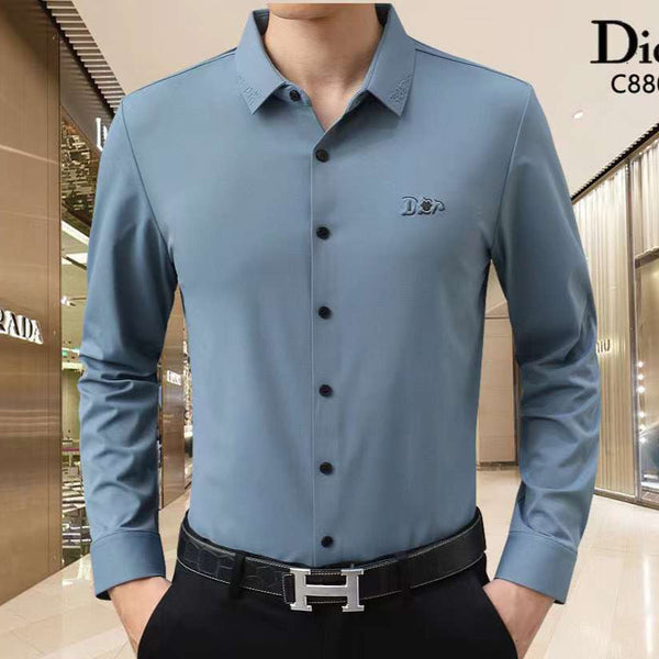 Imported   Embroidery  Logo  Formal  Shirt