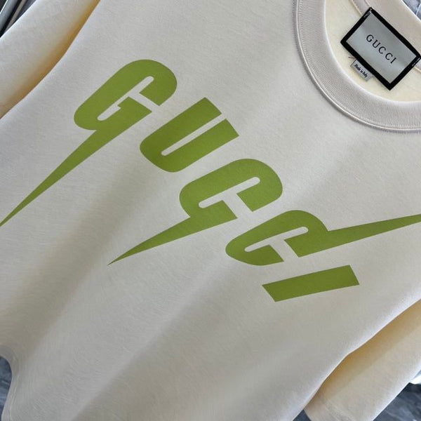 Branded  'Blade' Print  Drop Shoulder T-Shirt