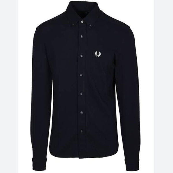 Branded  Logo-Embroidered Full Sleeve Shirt