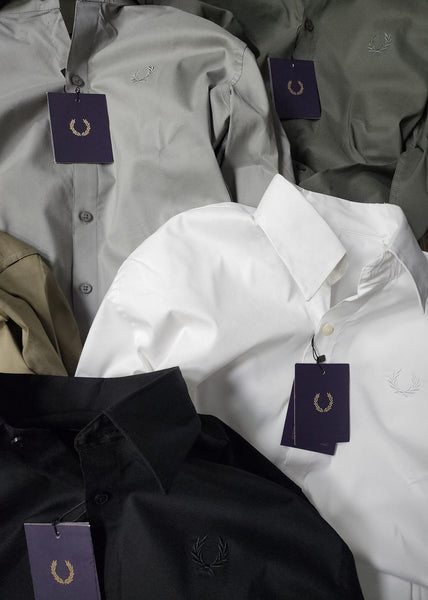 Branded  Logo-Embroidered Full Sleeve Shirt