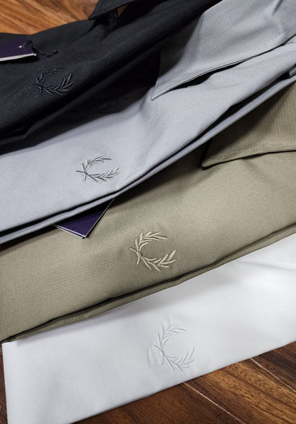 Branded  Logo-Embroidered Full Sleeve Shirt