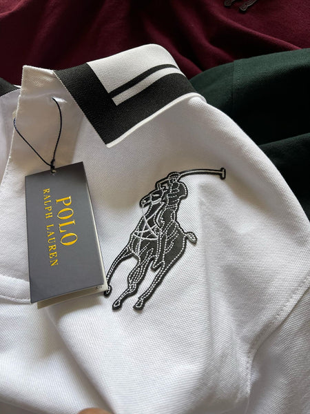 Imported Webbing Collar T-shirt With Patched Logo
