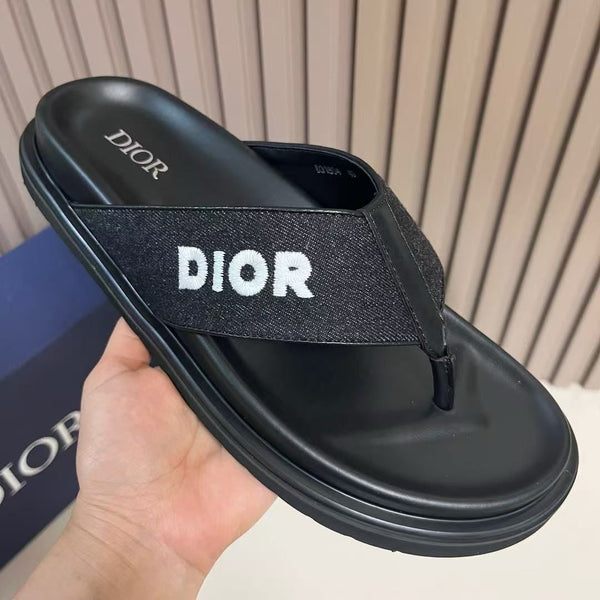 Imported Denim  Embroidery Logo Sandal