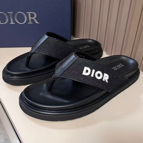 Imported Denim  Embroidery Logo Sandal
