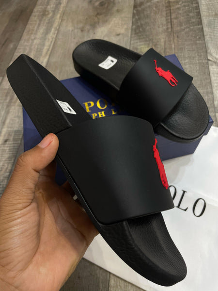 Men Black Signature Logo  Slide