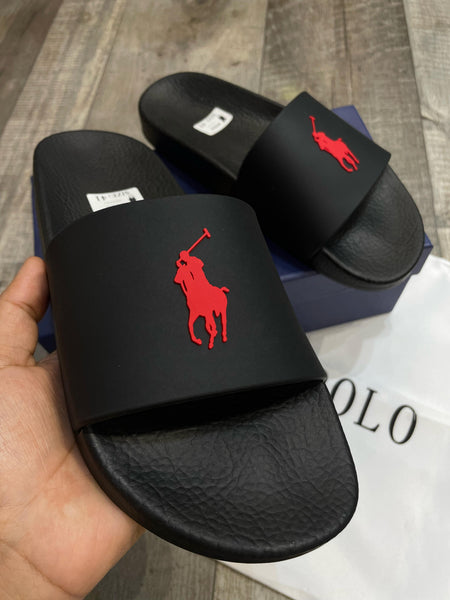 Men Black Signature Logo  Slide