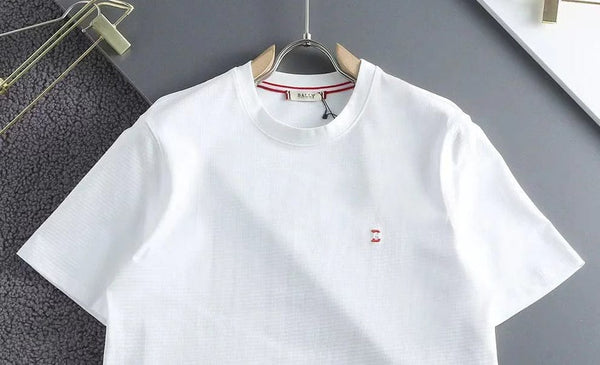 B Monogram Embroidery Logo Brfanded  T-Shirt