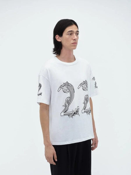 Premium Oversized  White 22 T-shirt