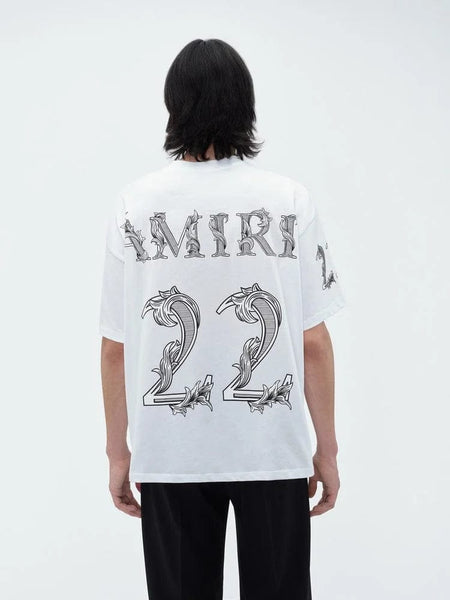 Premium Oversized  White 22 T-shirt