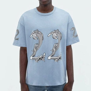 Luxury Brand Drop Shoulder  22 T-shirt