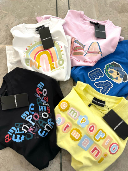 Premium Graphic Logo-Print T-shirt For  Kids Girls