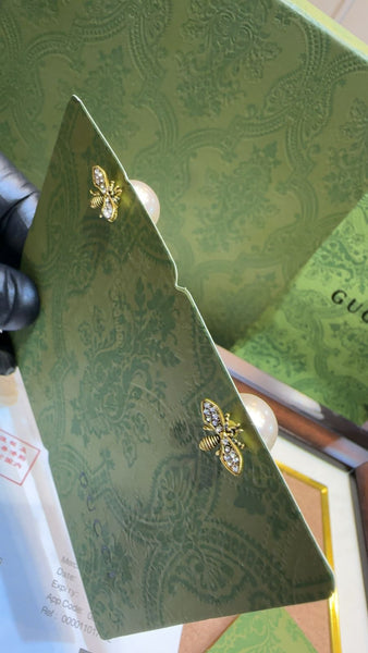 Branded Honey Bee pearl Beautiful Earrings