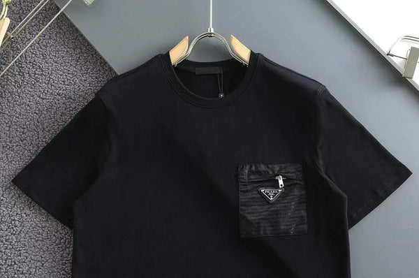 Imported Round Neck T-shirt with   Chest Pocket