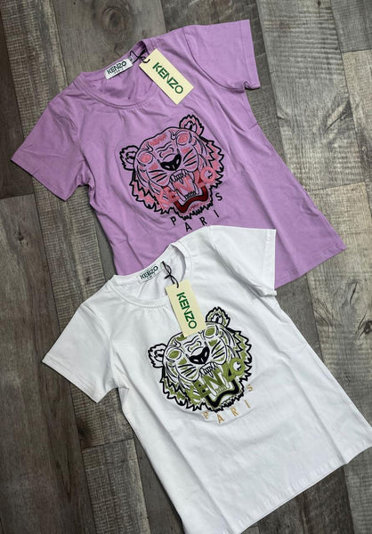 Premium Tiger Embroidered  Branded T-shirt for Women