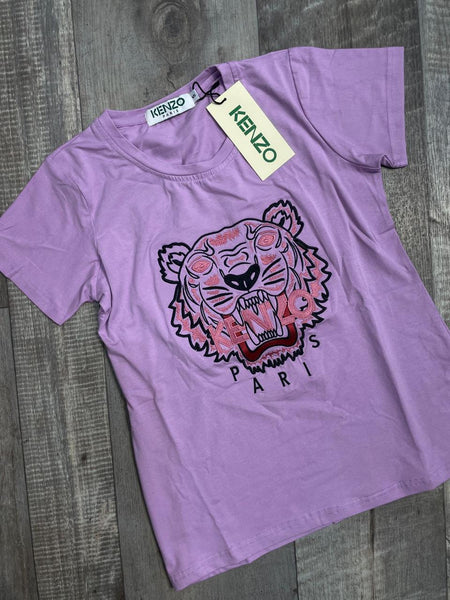 Premium Tiger Embroidered  Branded T-shirt for Women
