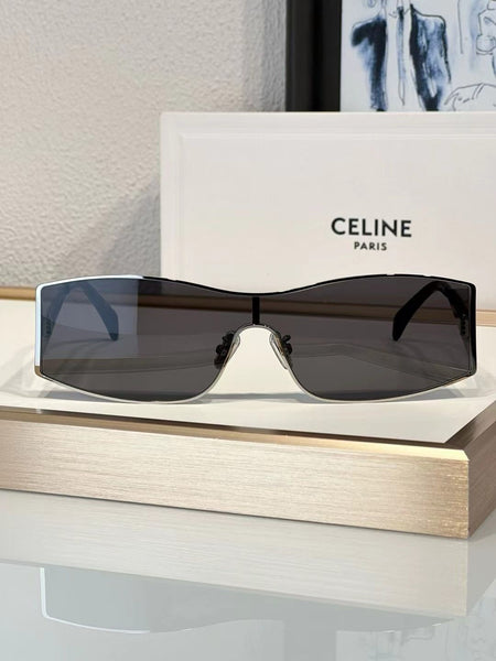 Elegant and Stylish Rectangular-Frame Gold/Silver-Tone Sunglasses