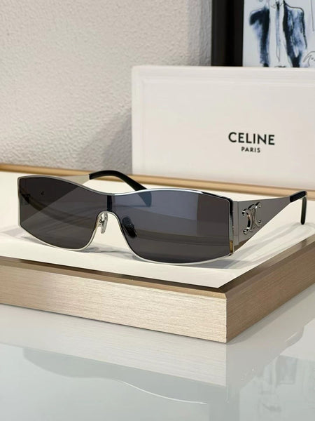 Elegant and Stylish Rectangular-Frame Gold/Silver-Tone Sunglasses