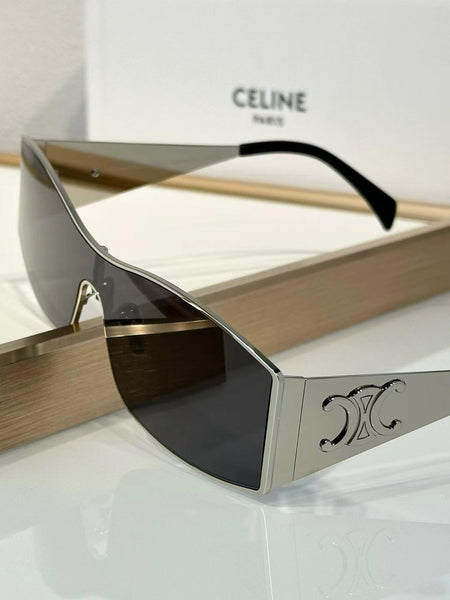 Elegant and Stylish Rectangular-Frame Gold/Silver-Tone Sunglasses