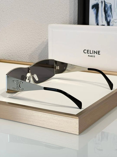 Elegant and Stylish Rectangular-Frame Gold/Silver-Tone Sunglasses