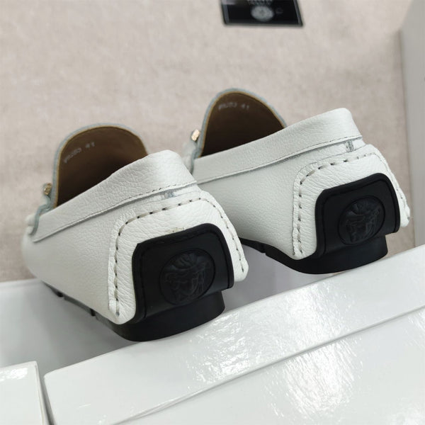 Exclusive White Signature Loafers