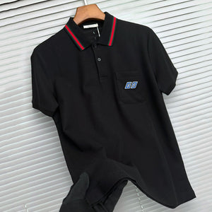 Premium Polo  T-shirt with GG Patched Logo