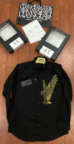 Luxury Embellished Eagle  Shirt