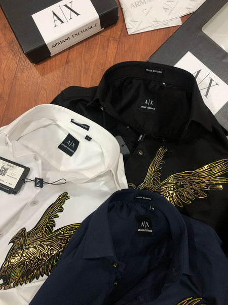 Luxury Embellished Eagle  Shirt