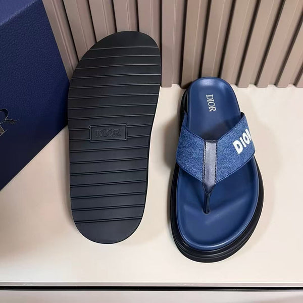 Imported Blue  Denim  Embroidery Logo Sandal