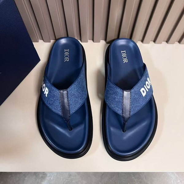 Imported Blue  Denim  Embroidery Logo Sandal
