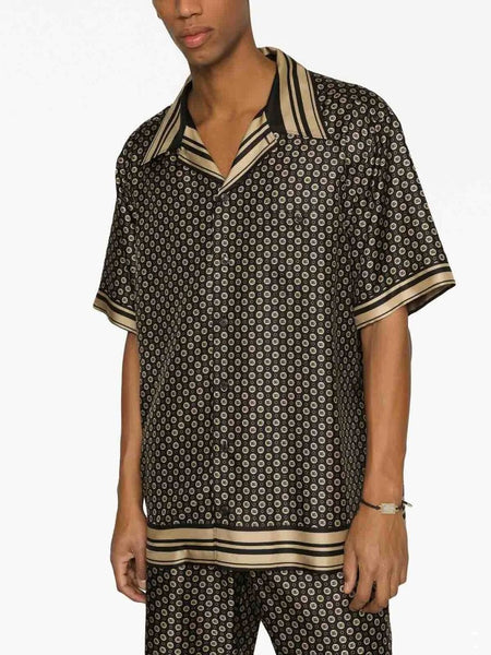 Premium Short Silk Button-up Shirt