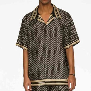 Premium Short Silk Button-up Shirt