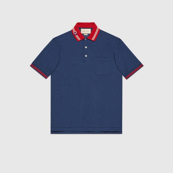 Branded  Piquet Polo with Interlocking G T-shirt