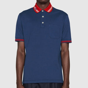 Branded  Piquet Polo with Interlocking G T-shirt