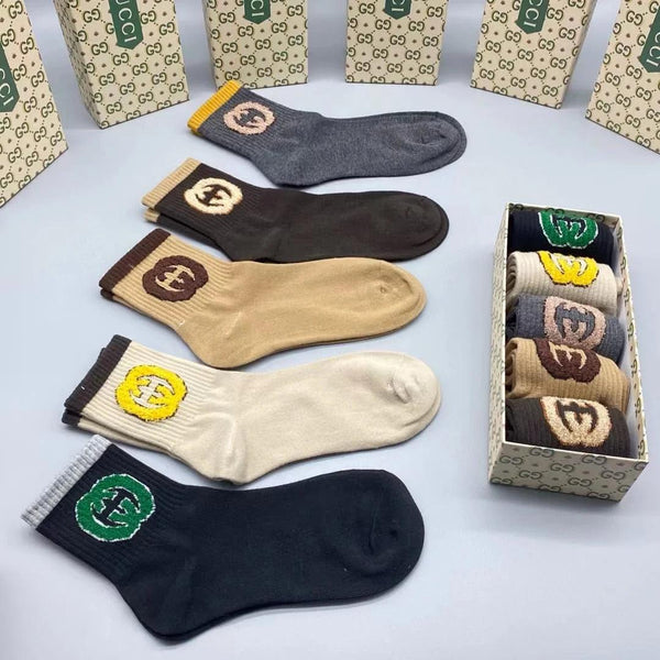 Premium  GG Interlocking Combo Socks
