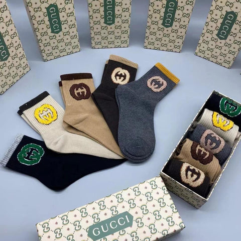 Premium  GG Interlocking Combo Socks