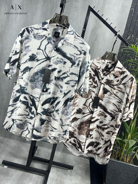 Abstract Print  Half Sleeve Shirt