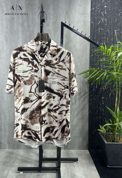 Abstract Print  Half Sleeve Shirt