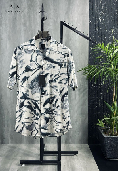 Abstract Print  Half Sleeve Shirt