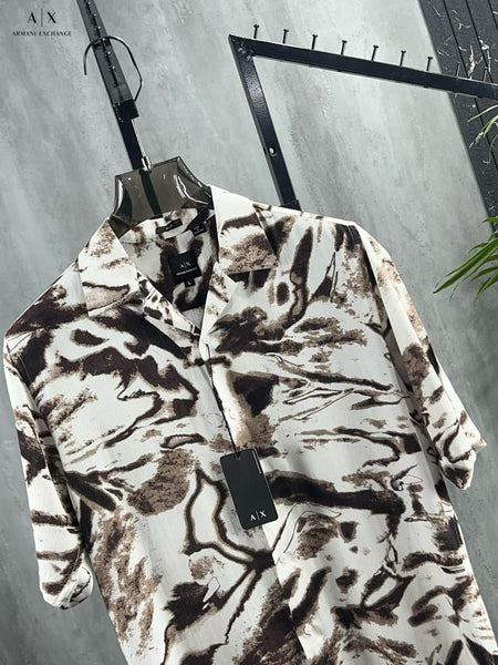 Abstract Print  Half Sleeve Shirt