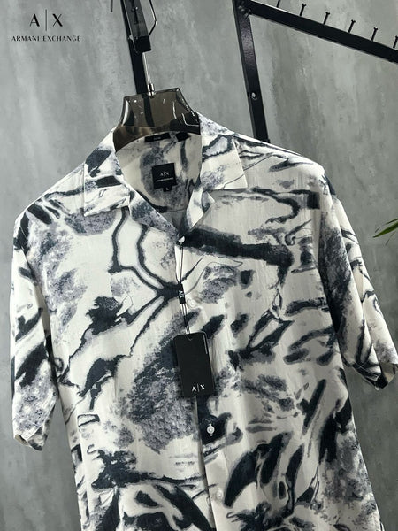 Abstract Print  Half Sleeve Shirt