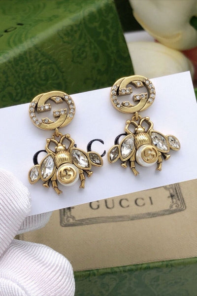Luxury Bee earrings with Interlocking G