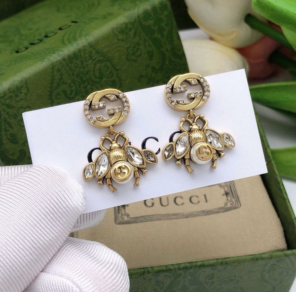 Luxury Bee earrings with Interlocking G